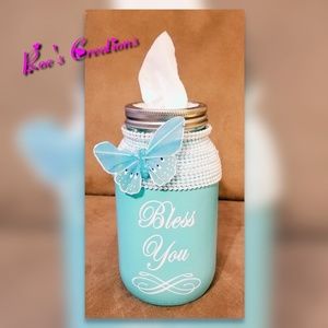 Bless you Mason Tissue Jar